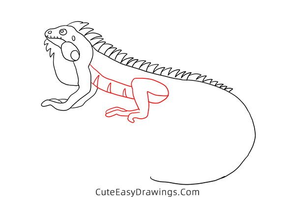 how to draw a lizard easy - www.cuteeasydrawings.com