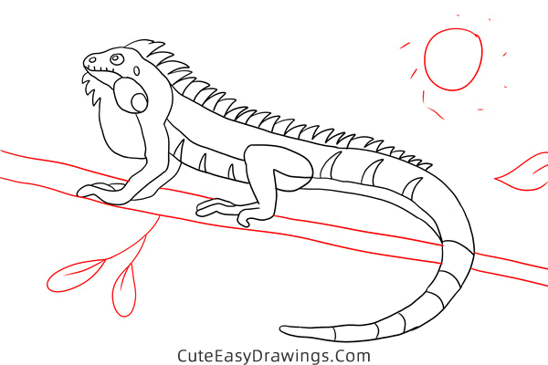 how to draw a lizard easy - www.cuteeasydrawings.com