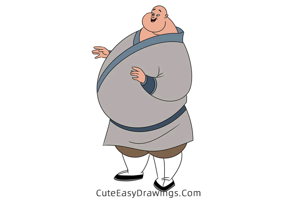 how to draw chien po from mulan - www.cuteeasydrawings.com