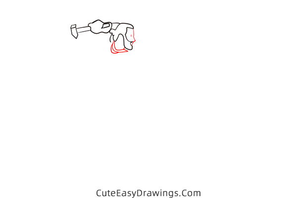 how to draw a blacksmith - www.cuteeasydrawings.com