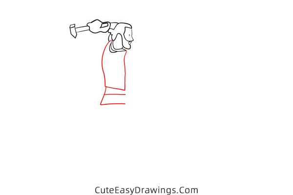 how to draw a blacksmith - www.cuteeasydrawings.com