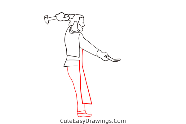 how to draw a blacksmith - www.cuteeasydrawings.com