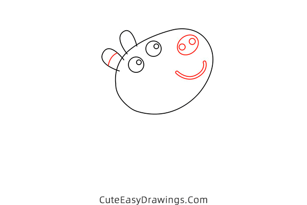 how to draw carol cow from peppa pig - www.cuteeasydrawings.com