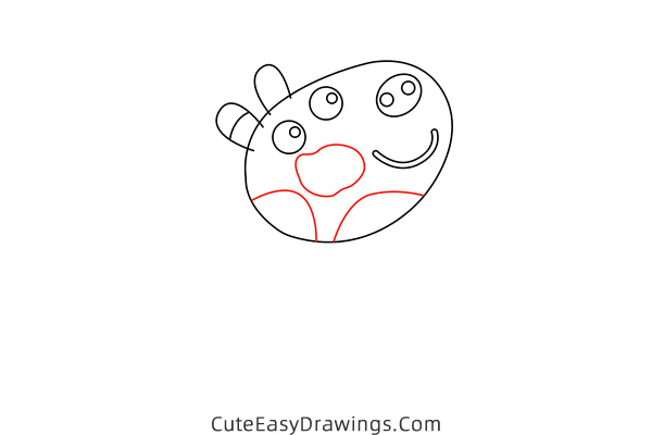 how to draw carol cow from peppa pig - www.cuteeasydrawings.com