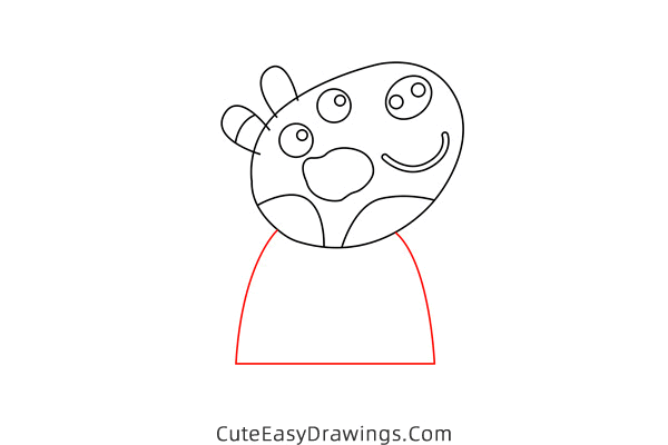 how to draw carol cow from peppa pig - www.cuteeasydrawings.com