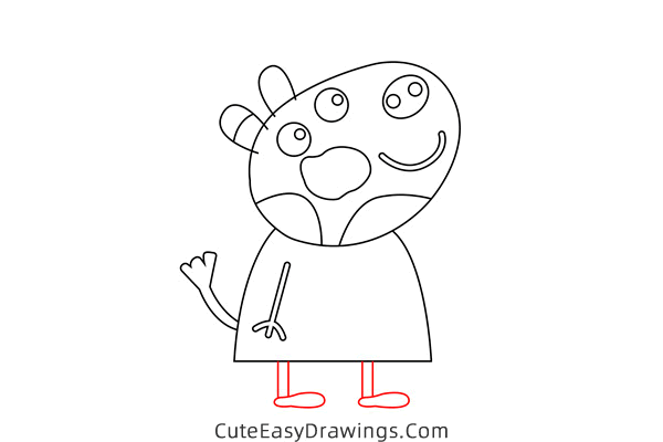 how to draw carol cow from peppa pig - www.cuteeasydrawings.com
