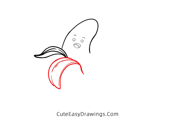 how to draw a banana - www.cuteeasydrawings.com
