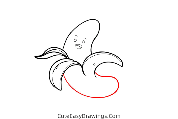 how to draw a banana - www.cuteeasydrawings.com