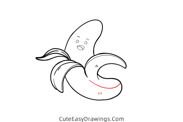 how to draw a banana - www.cuteeasydrawings.com