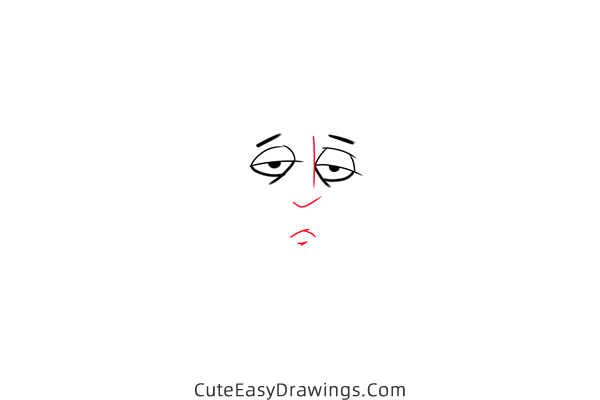how to draw lurch from the addams family - www.cuteeasydrawings.com