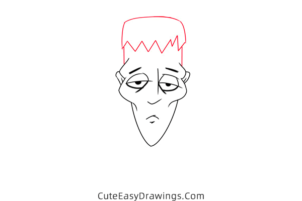 how to draw lurch from the addams family - www.cuteeasydrawings.com