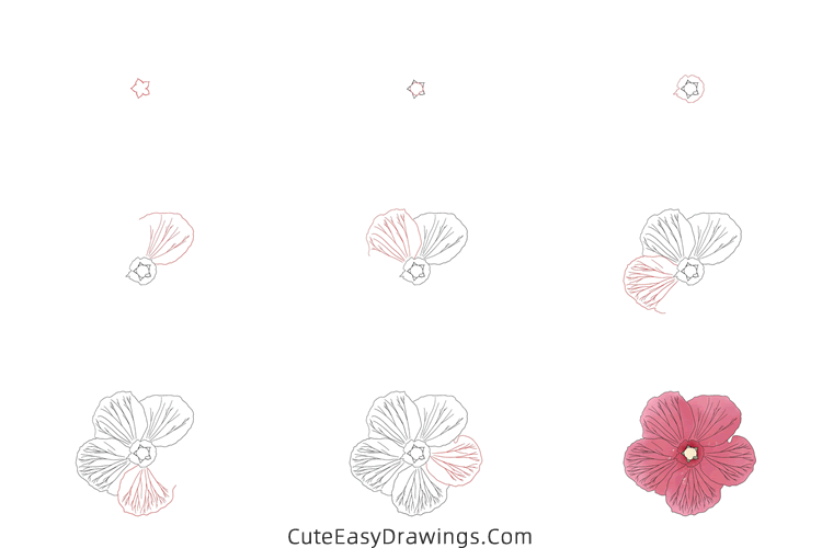 how to draw a realistic flower - www.cuteeasydrawings.com