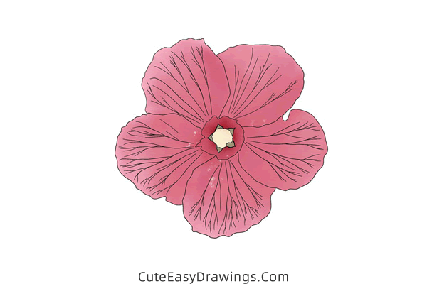 how to draw a realistic flower - www.cuteeasydrawings.com