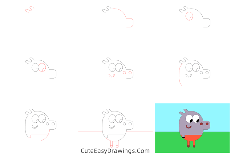 how to draw roly from hey duggee - www.cuteeasydrawings.com