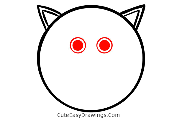 how to draw a kitty face - www.cuteeasydrawings.com