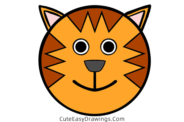 how to draw a kitty face - www.cuteeasydrawings.com