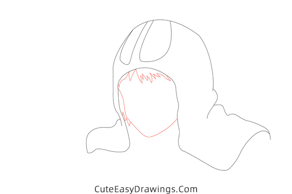 how to draw ashitaka from princess mononoke - www.cuteeasydrawings.com