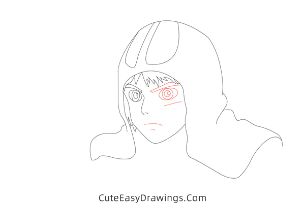 how to draw ashitaka from princess mononoke - www.cuteeasydrawings.com