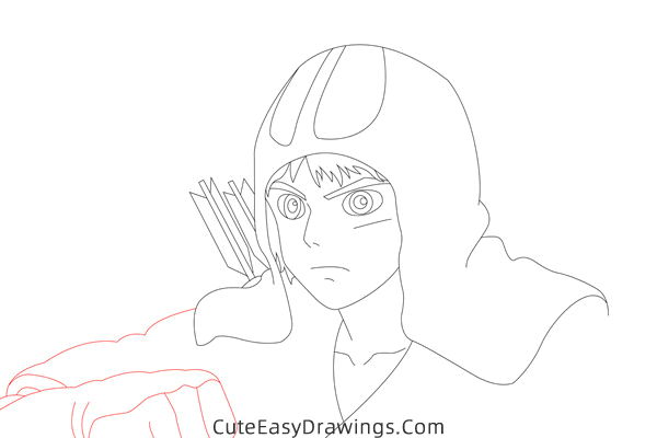 how to draw ashitaka from princess mononoke - www.cuteeasydrawings.com
