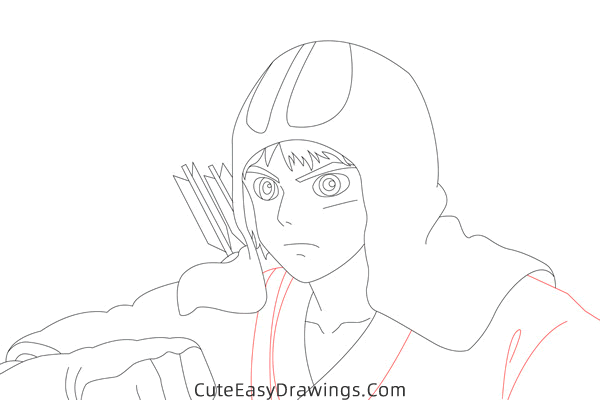 how to draw ashitaka from princess mononoke - www.cuteeasydrawings.com