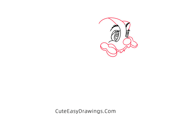 how to draw lady with a bone from lady and the tramp - www.cuteeasydrawings.com