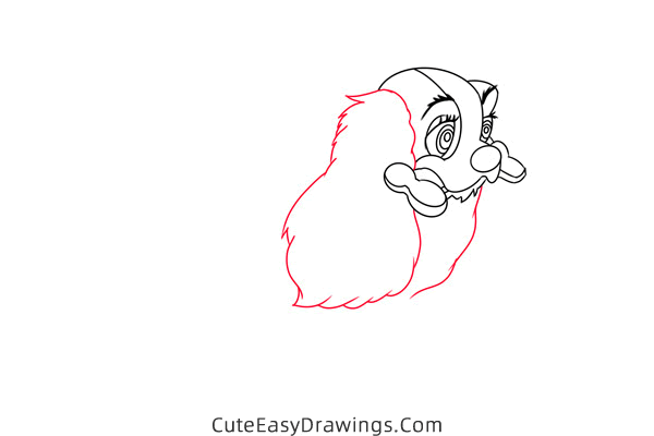 how to draw lady with a bone from lady and the tramp - www.cuteeasydrawings.com