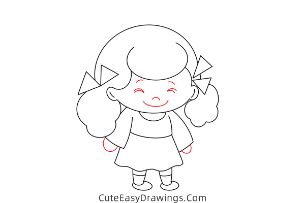 how to draw a girl - www.cuteeasydrawings.com