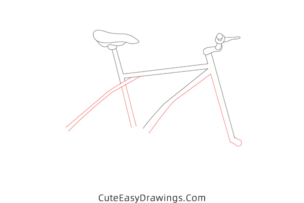 how to draw a mountain bike - www.cuteeasydrawings.com