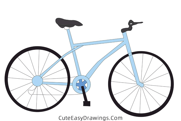 how to draw a mountain bike - www.cuteeasydrawings.com