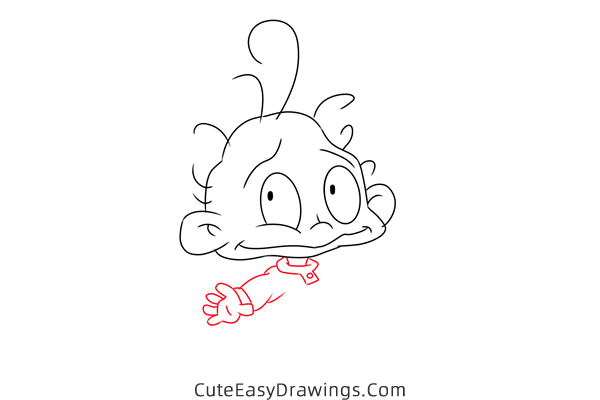 how to draw dil pickles from rugrats in paris - www.cuteeasydrawings.com