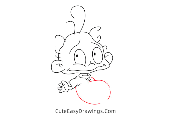 how to draw dil pickles from rugrats in paris - www.cuteeasydrawings.com
