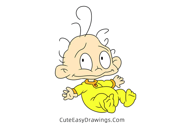 how to draw dil pickles from rugrats in paris - www.cuteeasydrawings.com