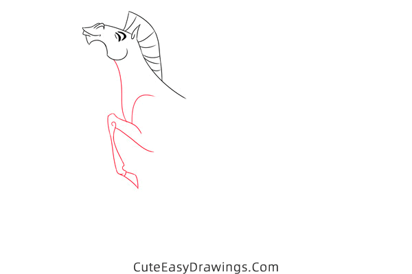 how to draw pegasus from hercules - www.cuteeasydrawings.com