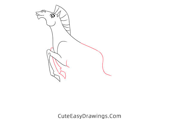 how to draw pegasus from hercules - www.cuteeasydrawings.com