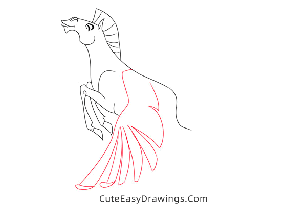 how to draw pegasus from hercules - www.cuteeasydrawings.com