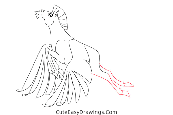 how to draw pegasus from hercules - www.cuteeasydrawings.com