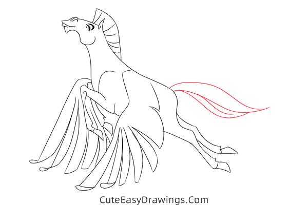 how to draw pegasus from hercules - www.cuteeasydrawings.com