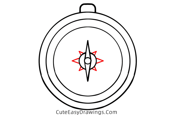 how to draw a compass - www.cuteeasydrawings.com
