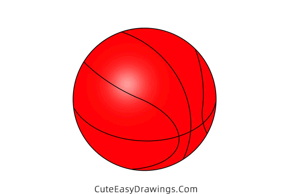 how to draw a basketball - www.cuteeasydrawings.com