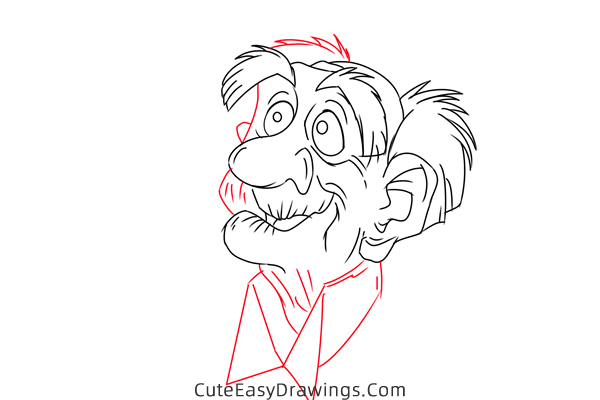 how to draw georges hautecourt from the aristocats - www.cuteeasydrawings.com