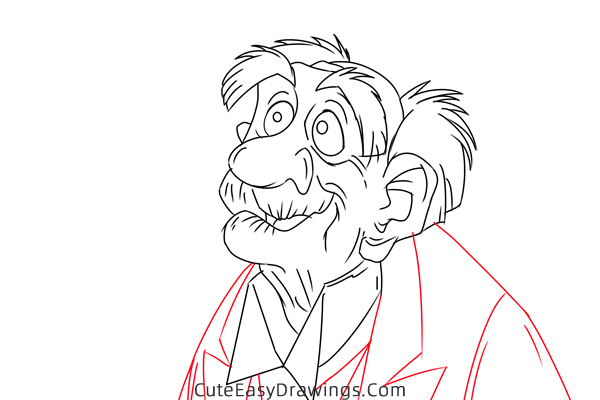 how to draw georges hautecourt from the aristocats - www.cuteeasydrawings.com