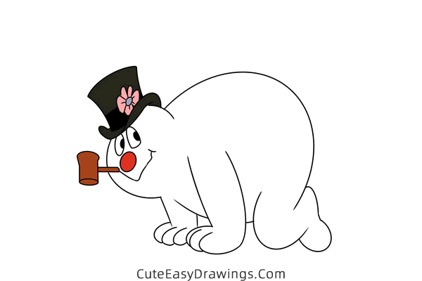 how to draw frosty from frosty the snowman - www.cuteeasydrawings.com