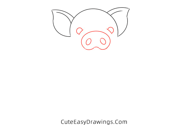 how to draw a pig - www.cuteeasydrawings.com