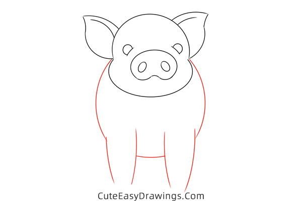 how to draw a pig - www.cuteeasydrawings.com