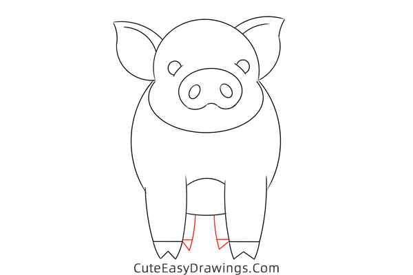 how to draw a pig - www.cuteeasydrawings.com