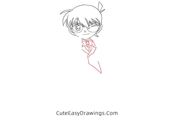 how to draw conan edogawa - www.cuteeasydrawings.com