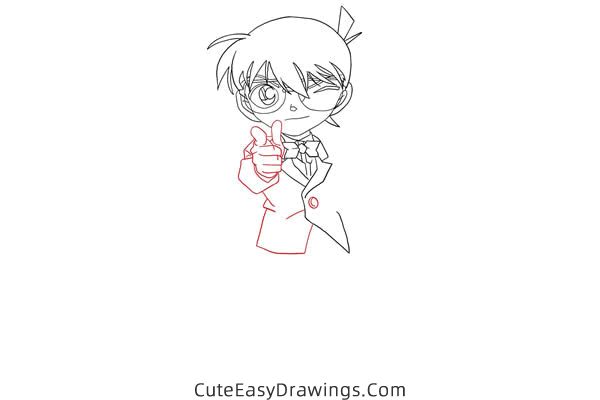 how to draw conan edogawa - www.cuteeasydrawings.com
