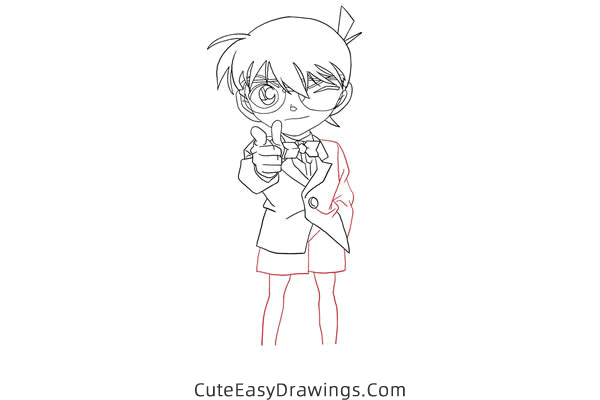 how to draw conan edogawa - www.cuteeasydrawings.com