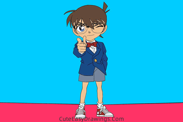 how to draw conan edogawa - www.cuteeasydrawings.com