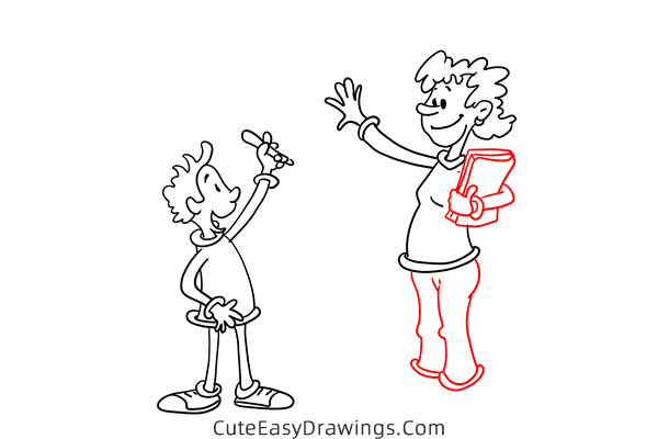 how to draw a classroom scene - www.cuteeasydrawings.com